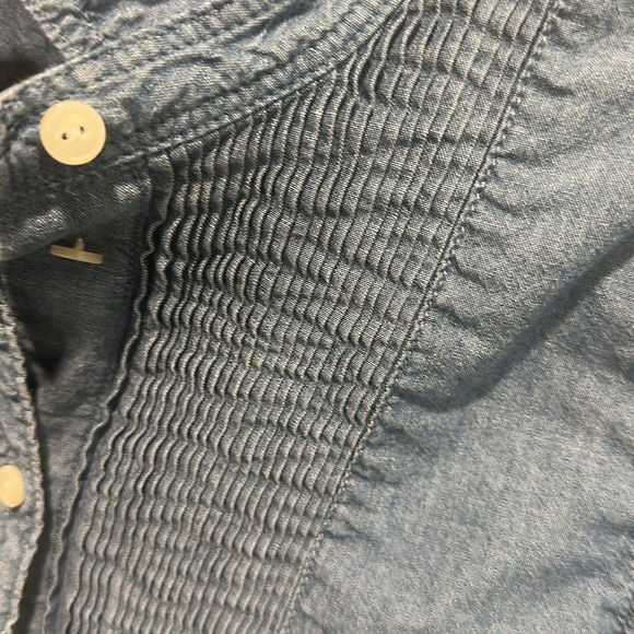 J Crew Tuxedo Style Denim Shirt - Picture 2 of 8